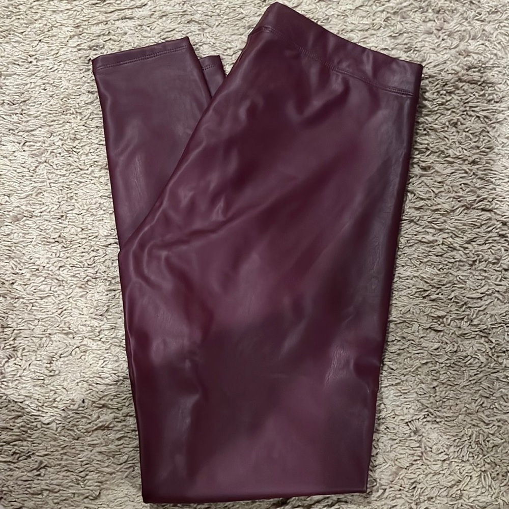 Express high rise lined spandex, vegan leather leggings
